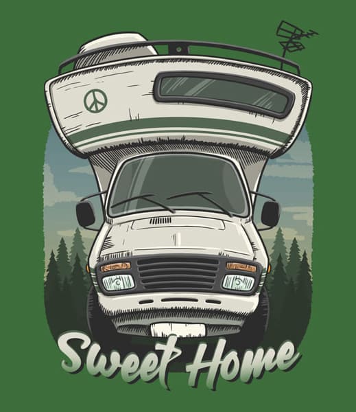 Motorhome Sweet Home illustration