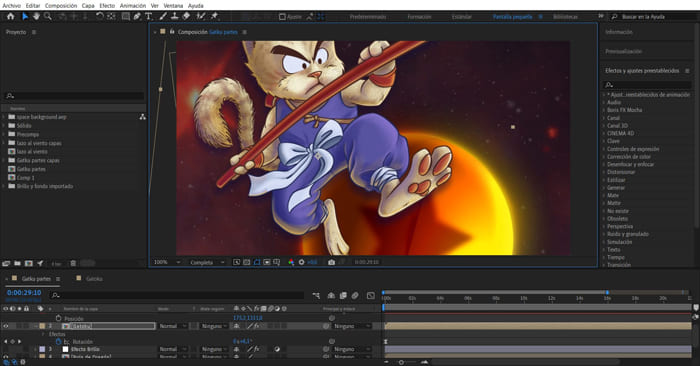 A Dragon Ball Cat animation After effects