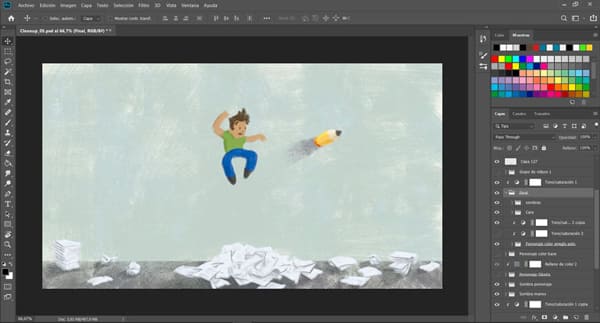2D animation process with Adobe Photoshop