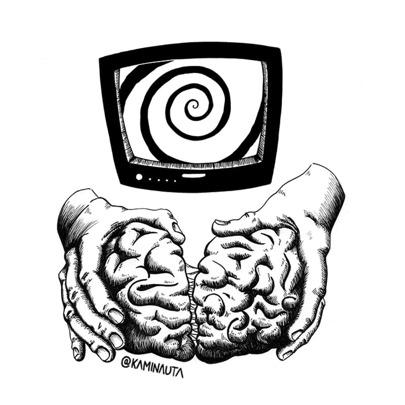 tv manipulation illustration
