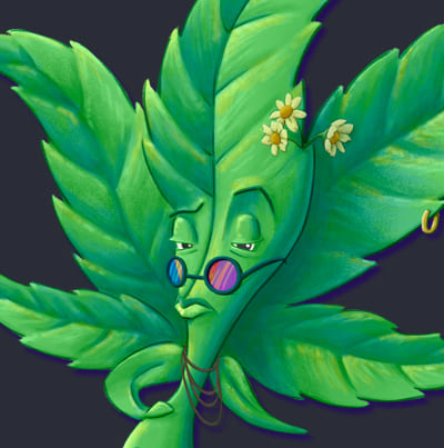 marijuana character illustration