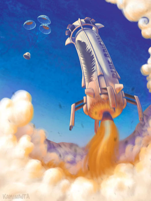 New Shepard landing illustration