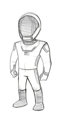 astronaut sketch